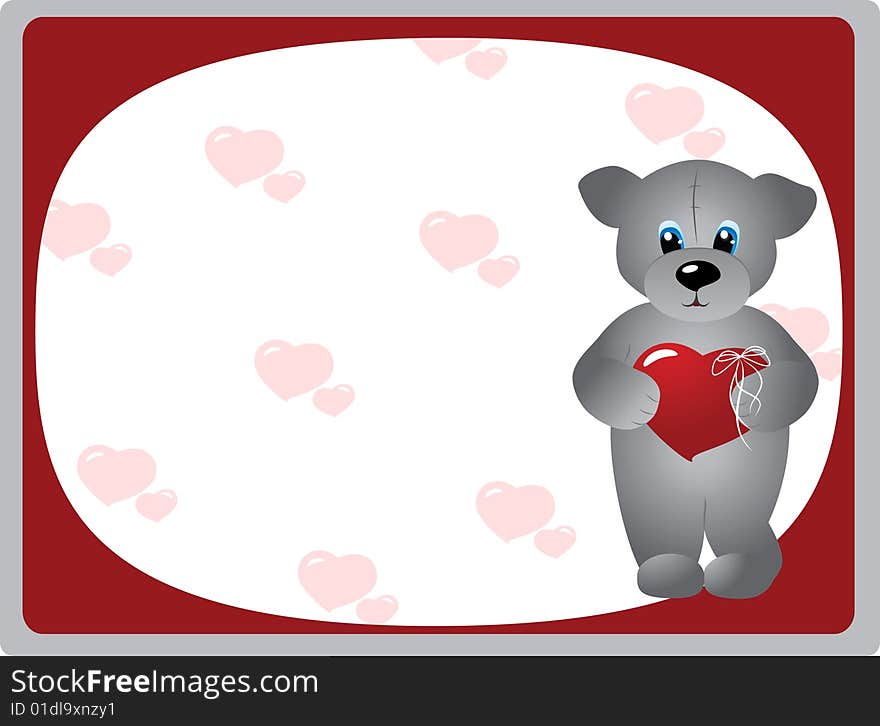 Valentine's day greeting card -vector