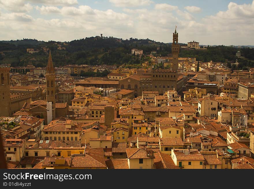 Florence overview with towers