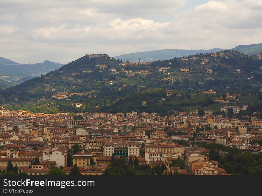 Florence overview with towers