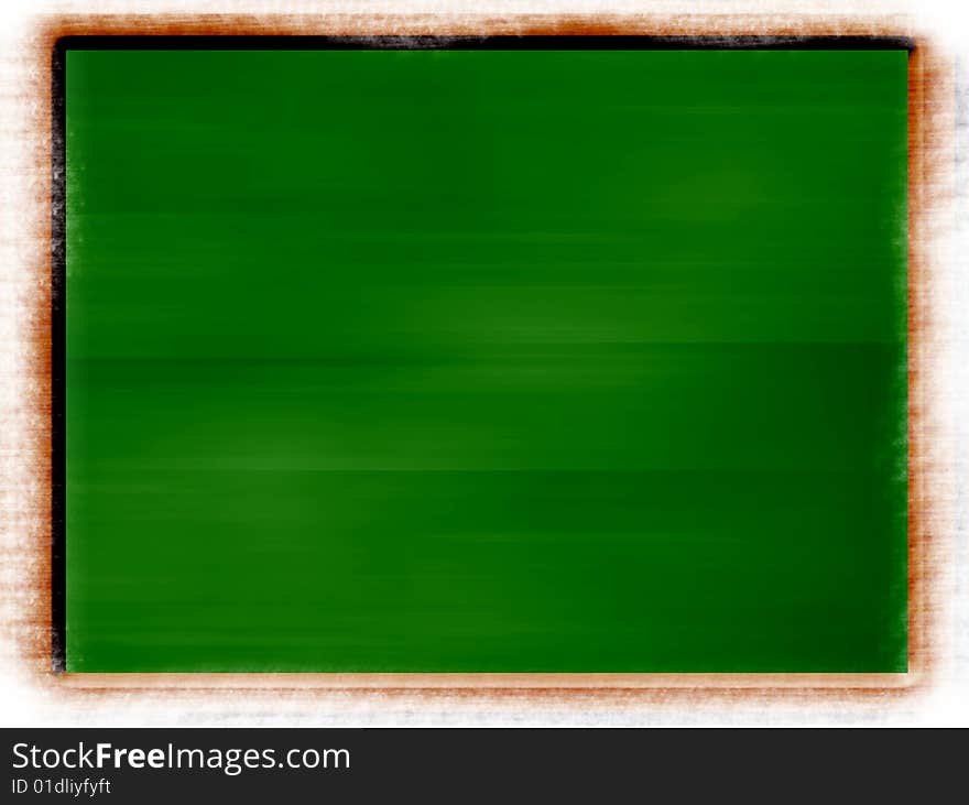 Green board illustration on white background with blur frame. Green board illustration on white background with blur frame