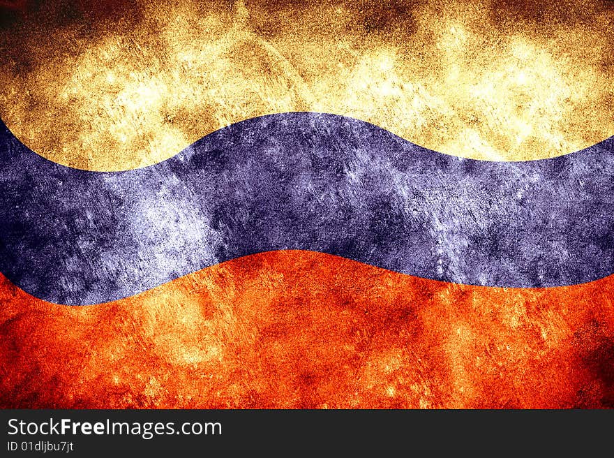 Grunge russian flag