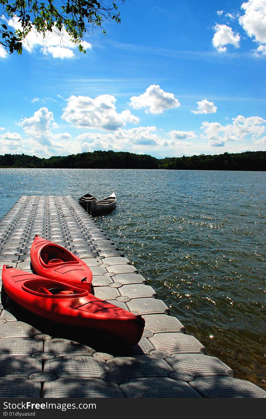 Canoe on the deck