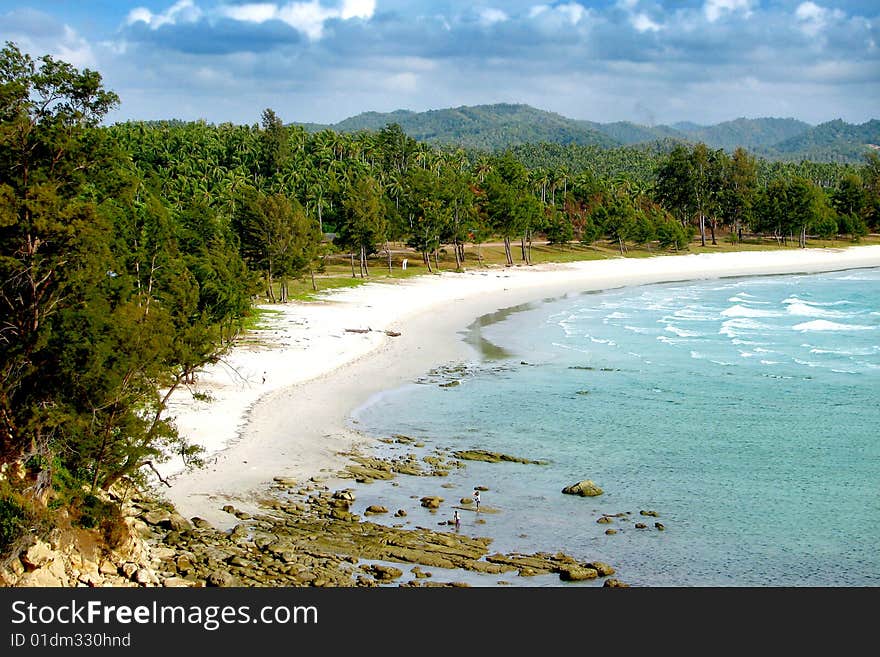 Beach on the tip of borneo