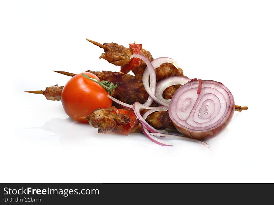 Pepper and shish kebab