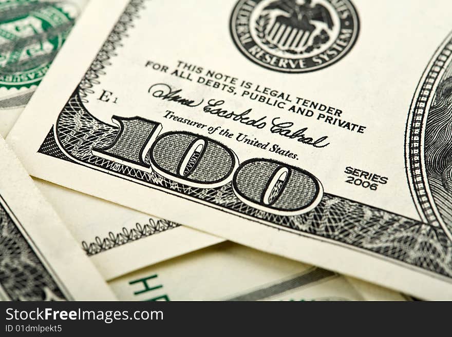 Dollar banknotes background