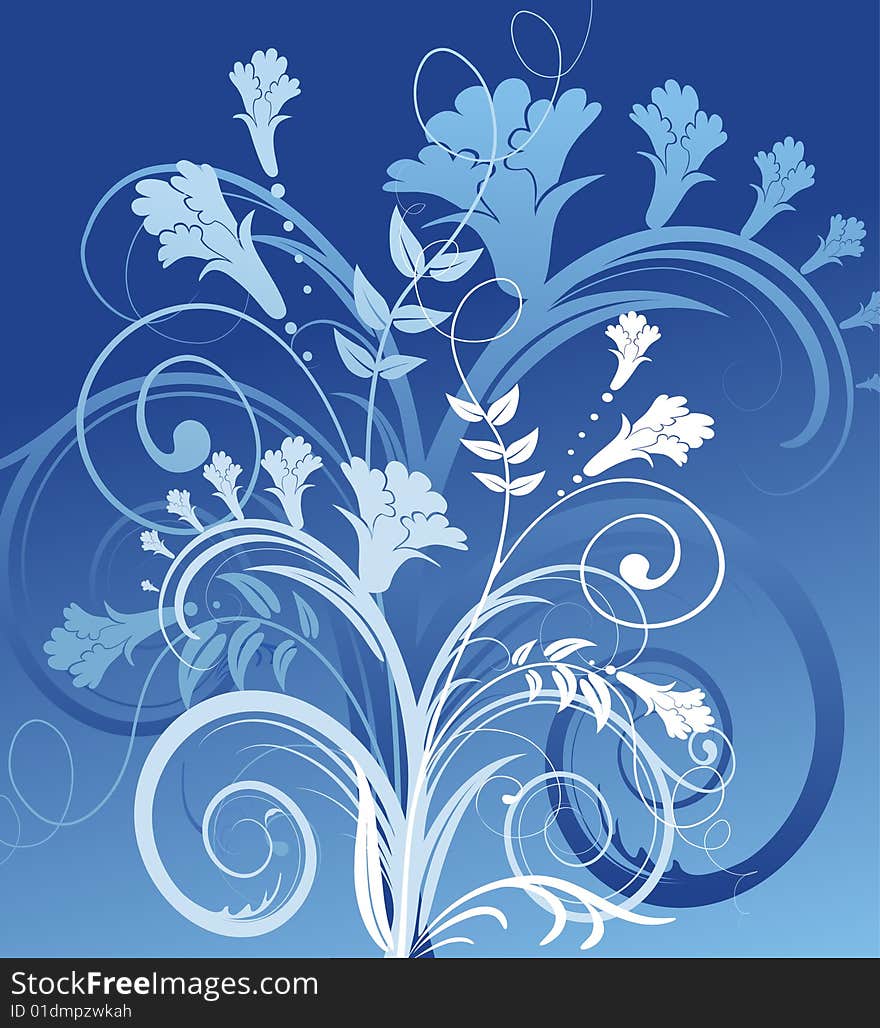 Abstract floral background. vector illustration