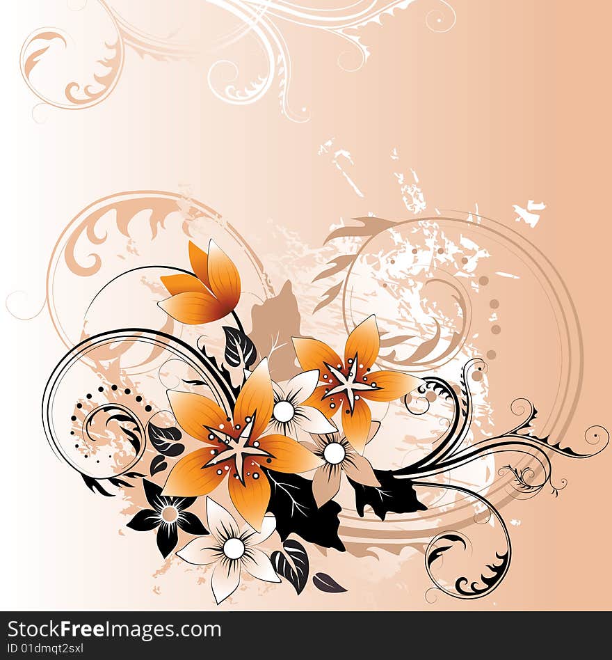 Abstract floral background. vector illustration