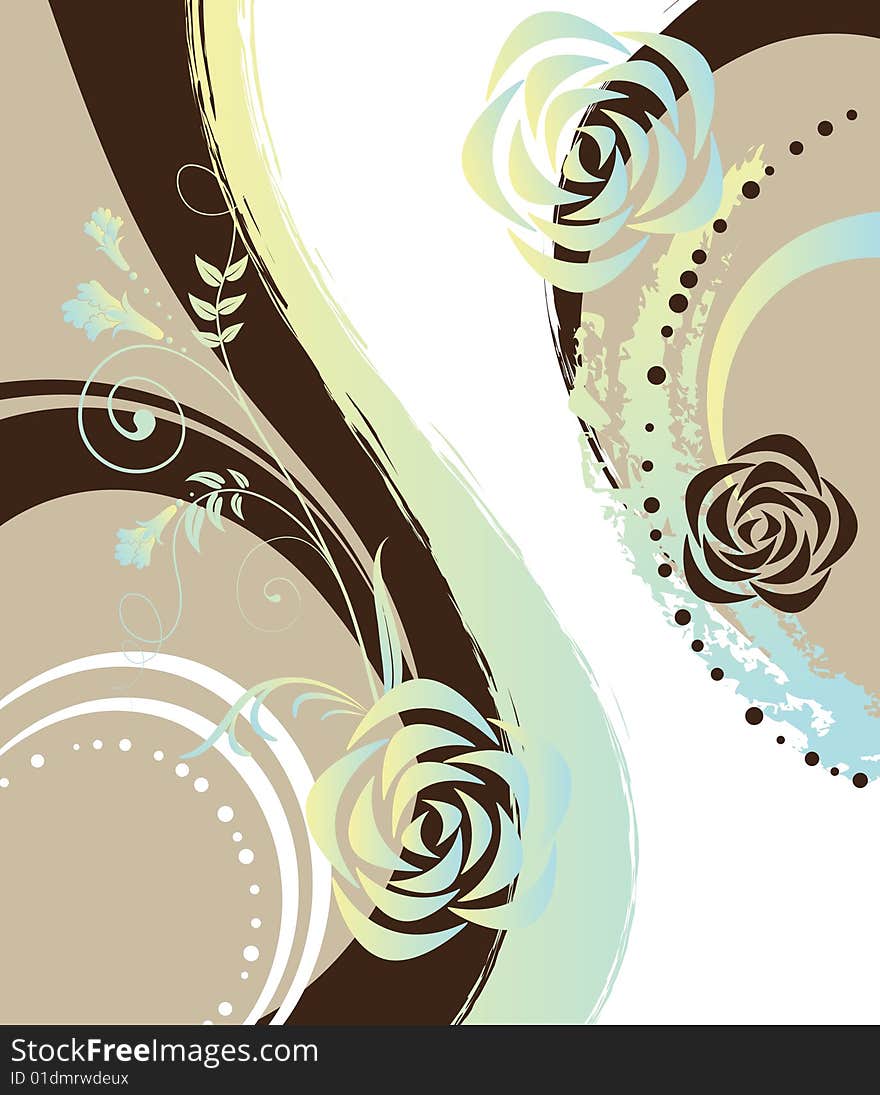 Abstract floral background. vector illustration