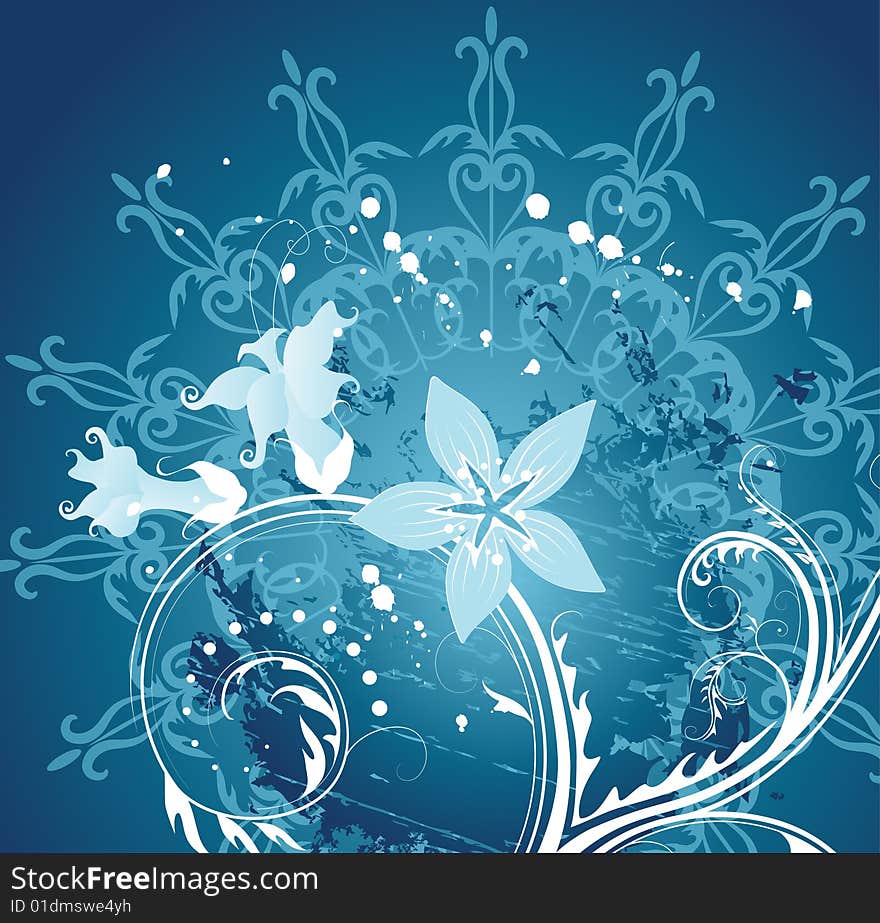 Abstract floral background. vector illustration