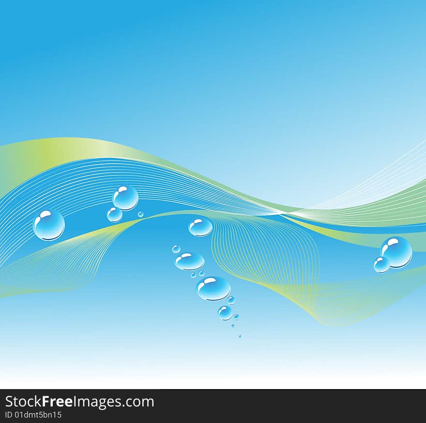 Abstract wave background. vector illustration