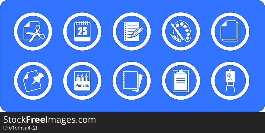 Office Commodities  Icons Set