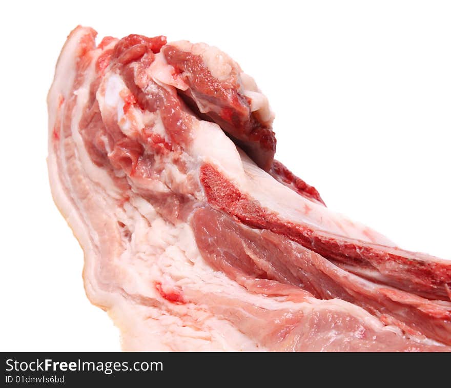 Bacon cut isolated on white