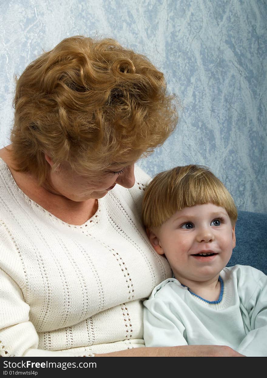 Portrait Of The Grandmother With The Grandson