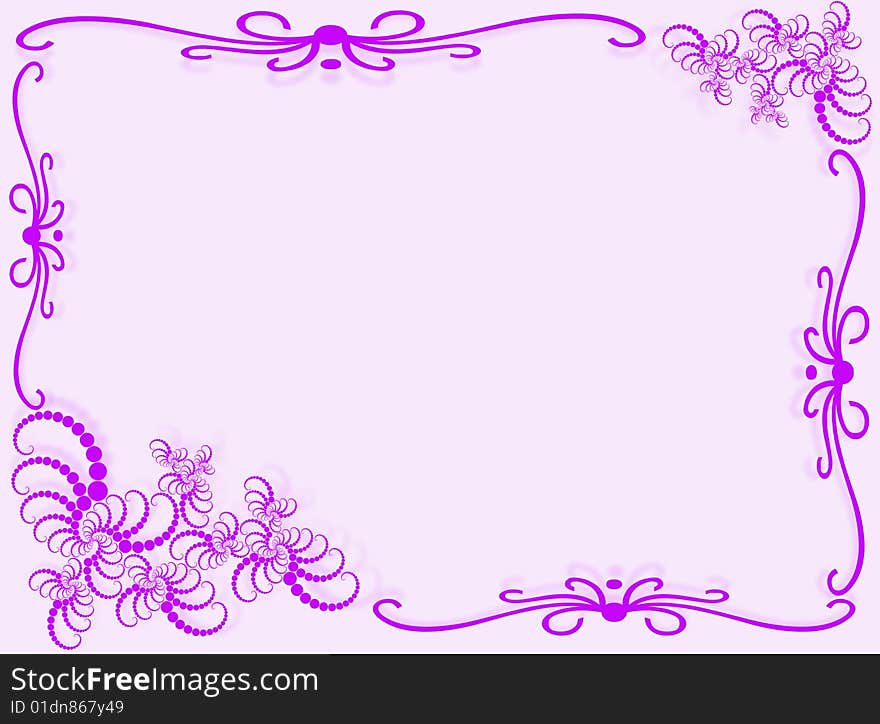 Abstract background with frame and abstract decorations. Abstract background with frame and abstract decorations