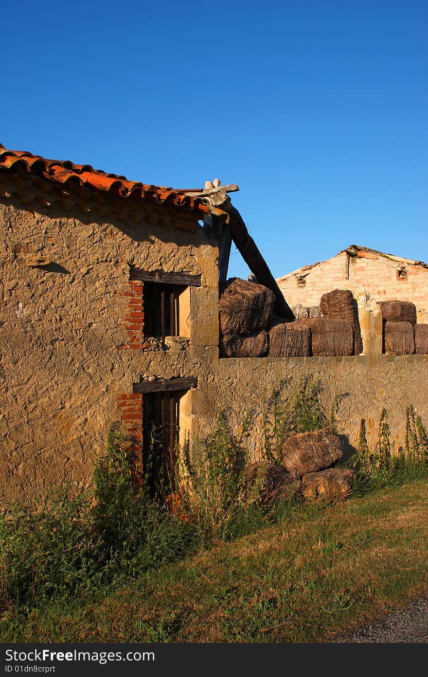 Old damaged agriculture structure in Laquedoce. Old damaged agriculture structure in Laquedoce