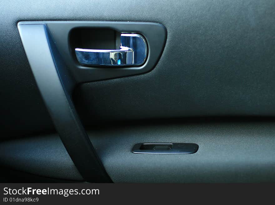 Door of a car, black interior