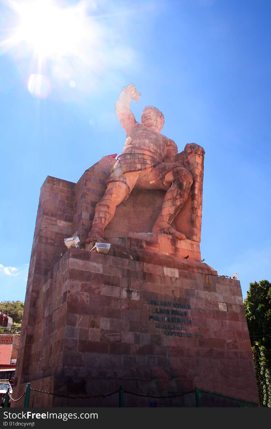 This is the Pipila Monument in Guanajuato / Mexico