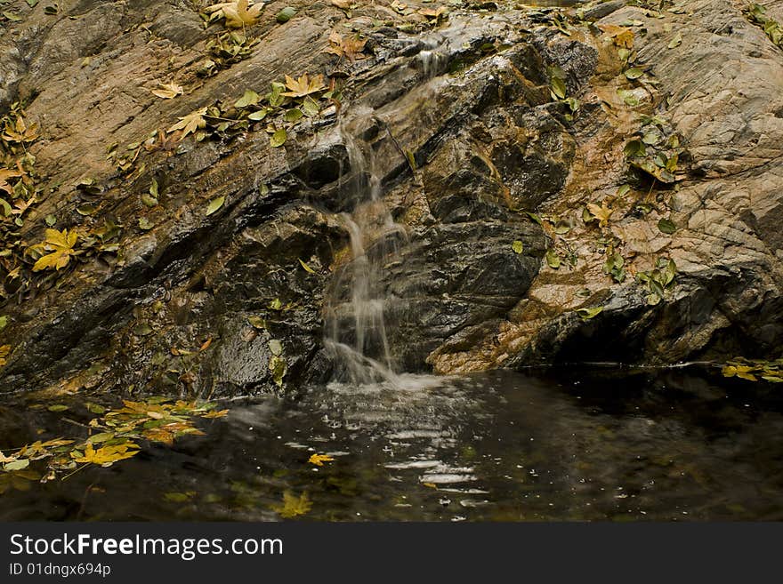 Waterfall In California Canyon