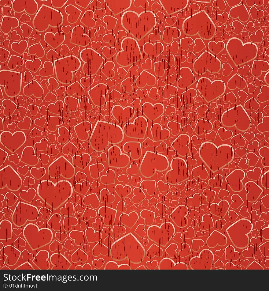 Valentine seamless gold background. Vector illustration. Valentine seamless gold background. Vector illustration