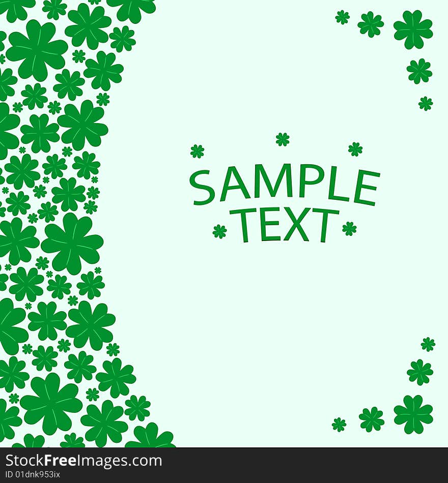 Patrick's green banner. Vector illustration