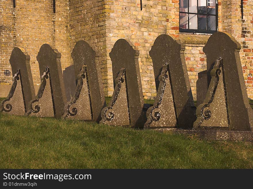 Gravestones in the same old style. Gravestones in the same old style.