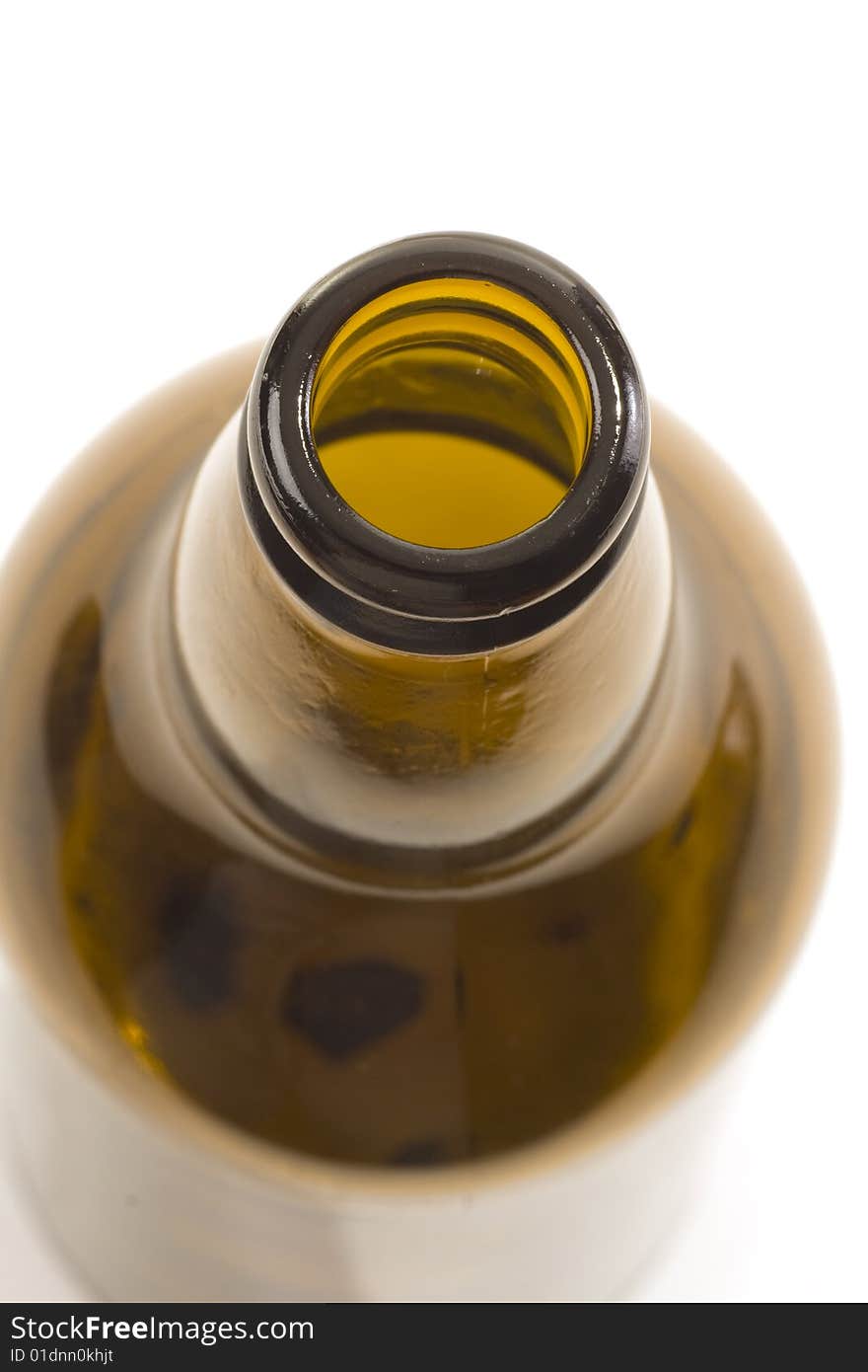 Empty beer bottle on white background. Empty beer bottle on white background