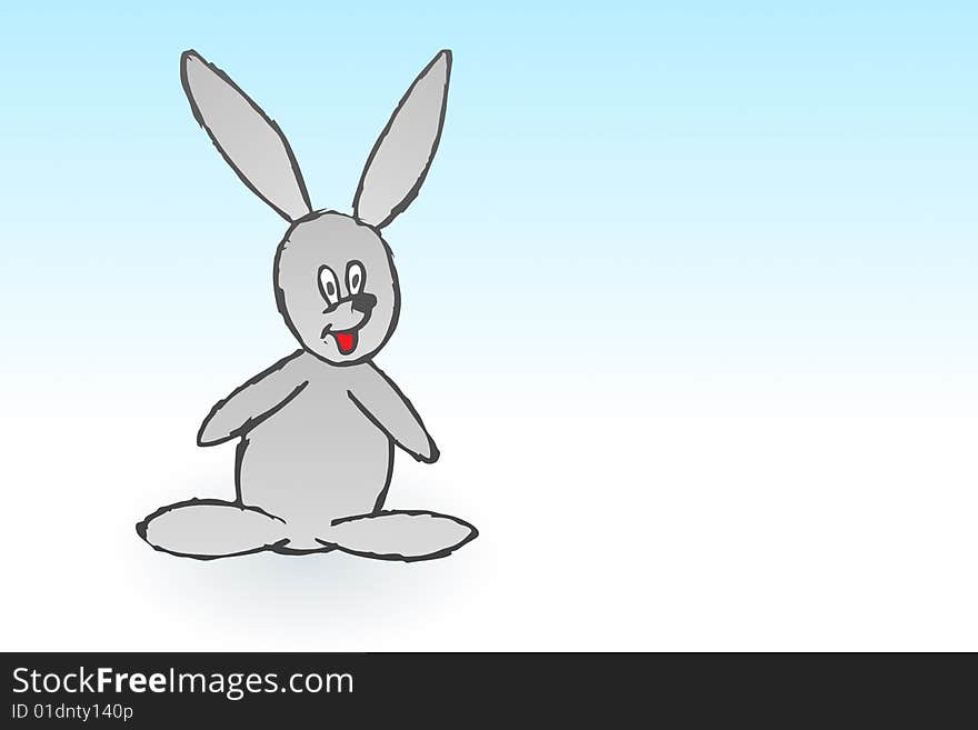 Vector illustration of Easter Bunny