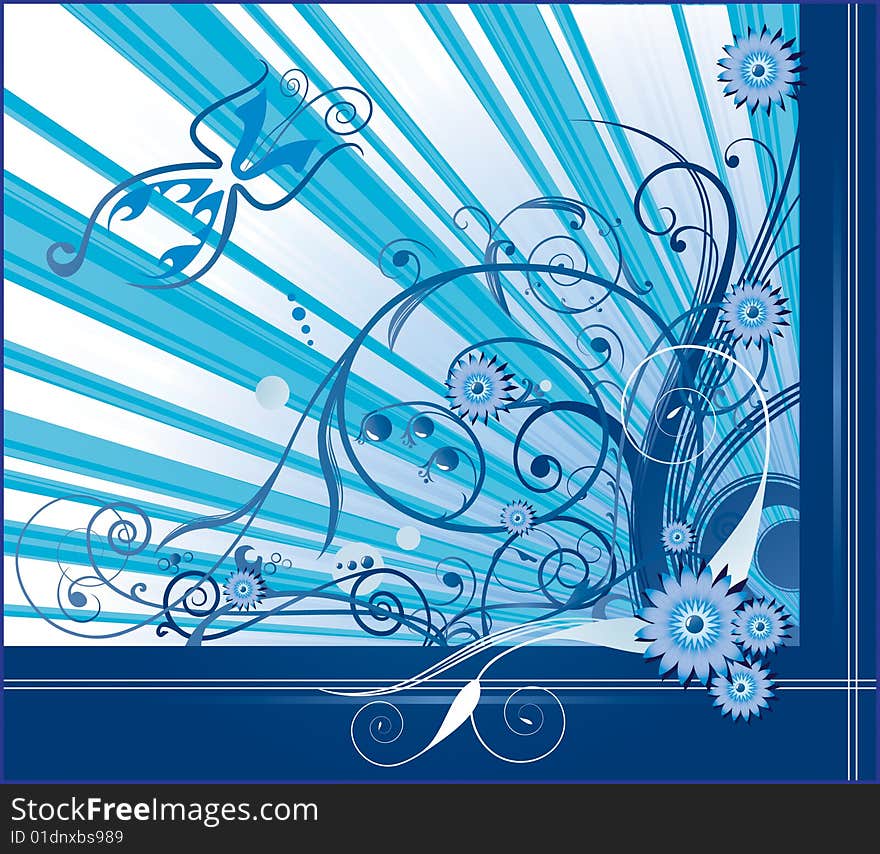 Beautiful abstract vector floral design. Beautiful abstract vector floral design