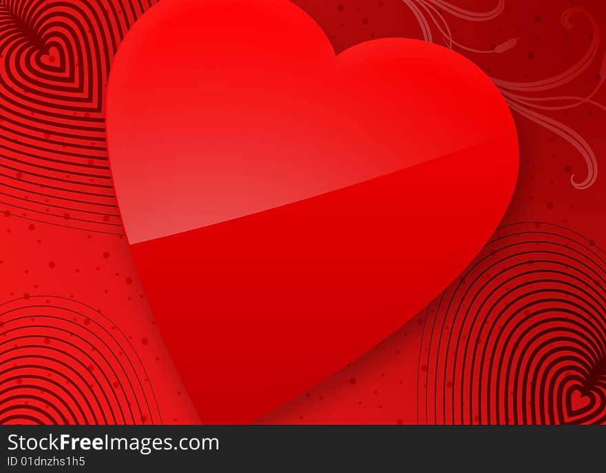 Red Valentine S Day Illustrated Heart