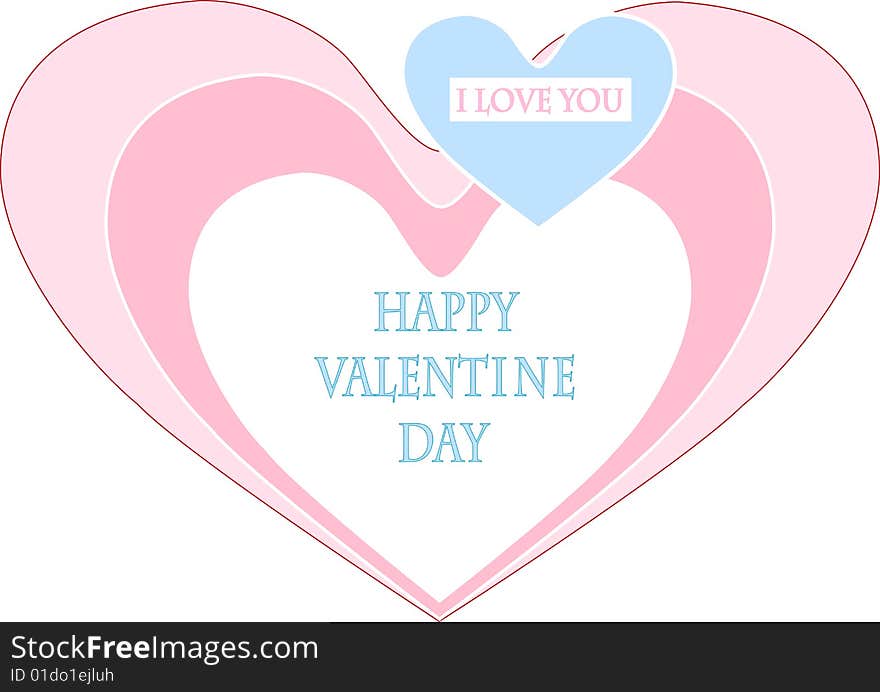 I love you.Valentine day.Vector illustration.