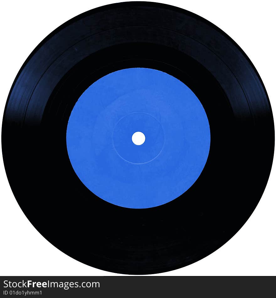 Vintage vinyl record isolated on white