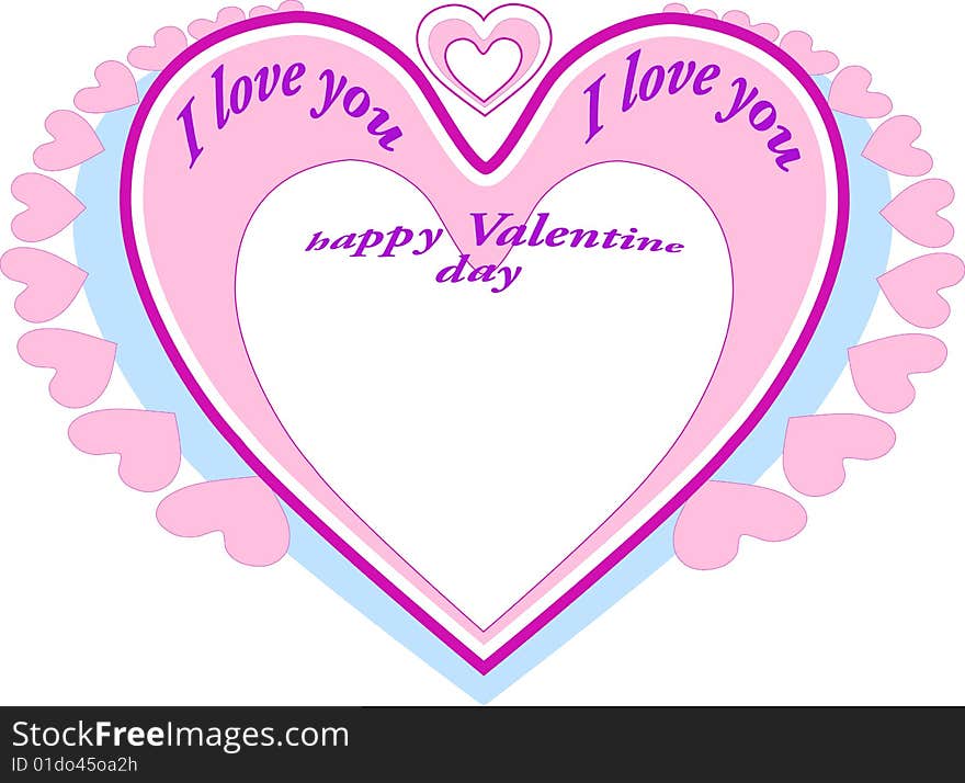 I love you.Valentine day.Vector illustration.