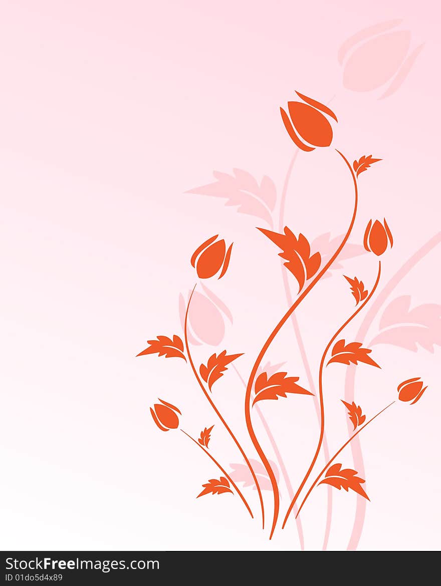 Floral background with place for your text