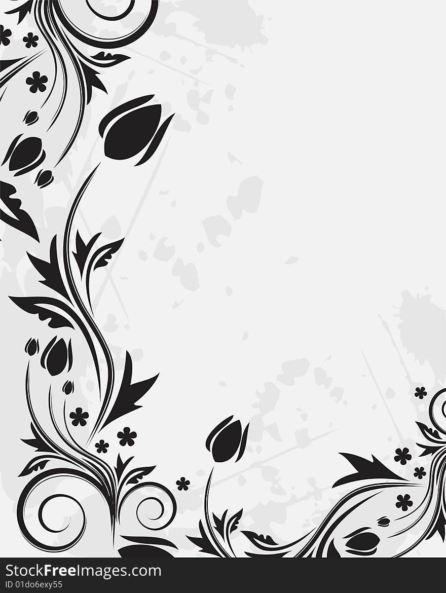 Floral background with place for your text