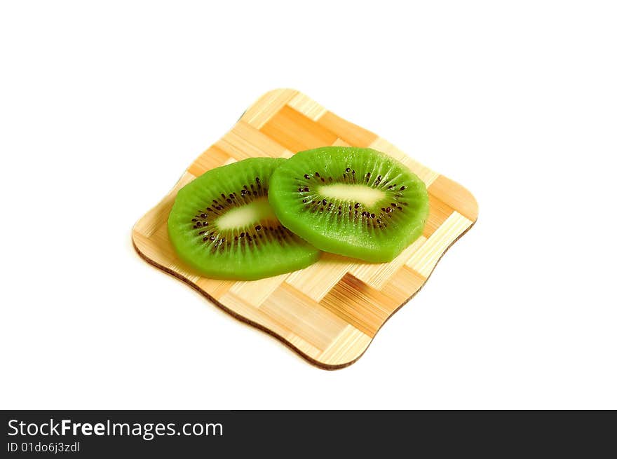 Kiwi On Bamboo Placemat On White