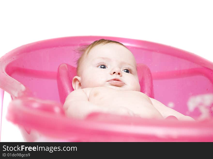 Little baby having fun in bath. Little baby having fun in bath