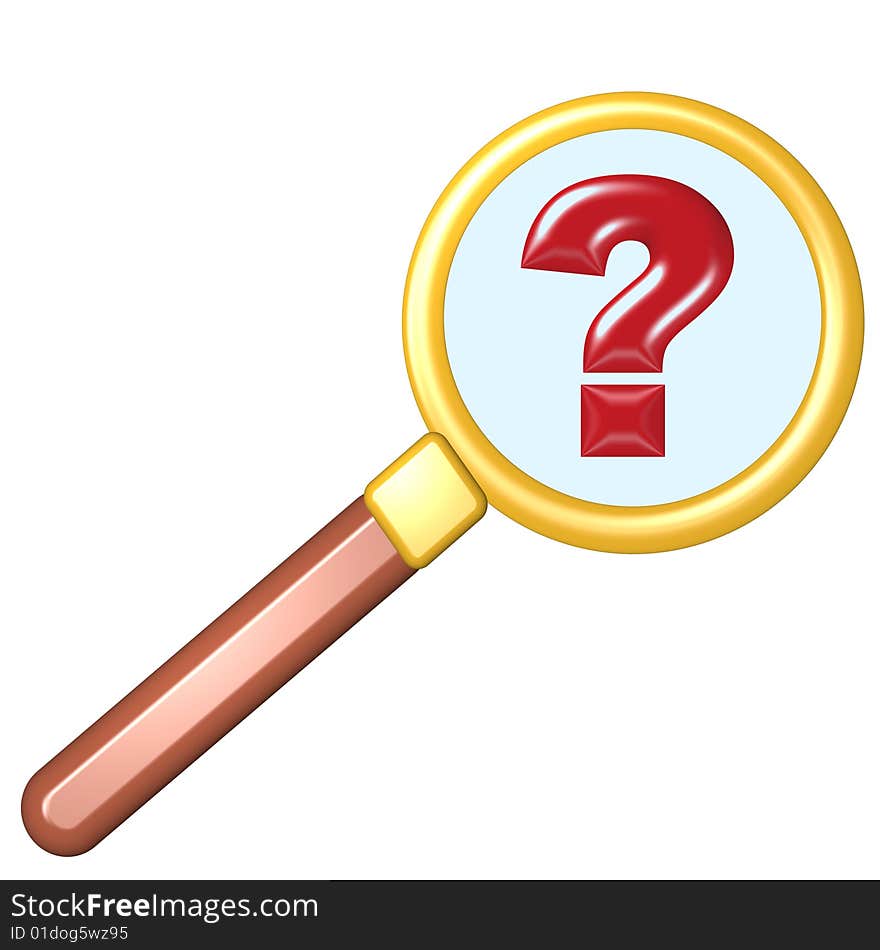 Magnifying Glass - Question Mark