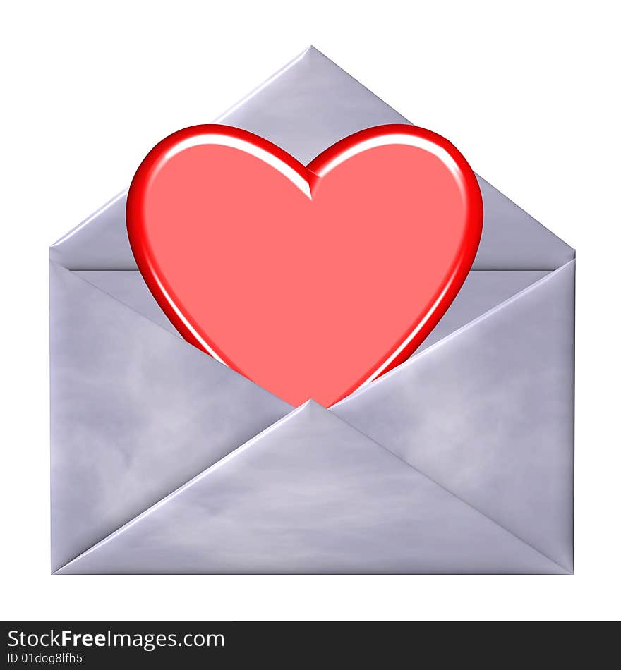 Valentine letter - computer generated image