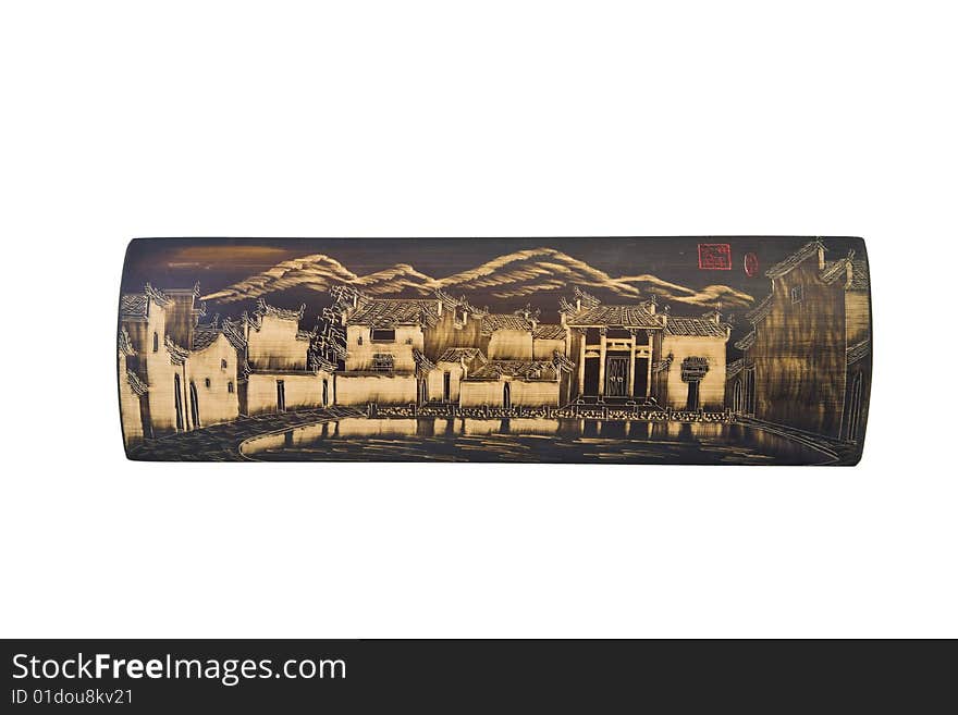 This is a World Heritage Hongcun China-made bamboo carving handicrafts