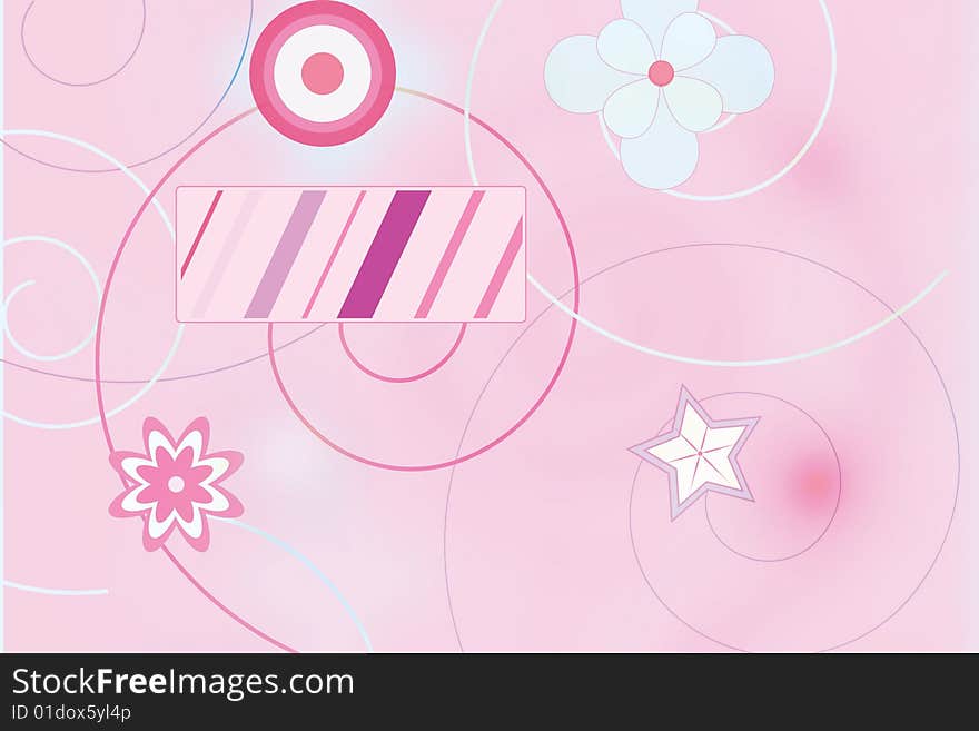 Different symbols on pink background. Different symbols on pink background