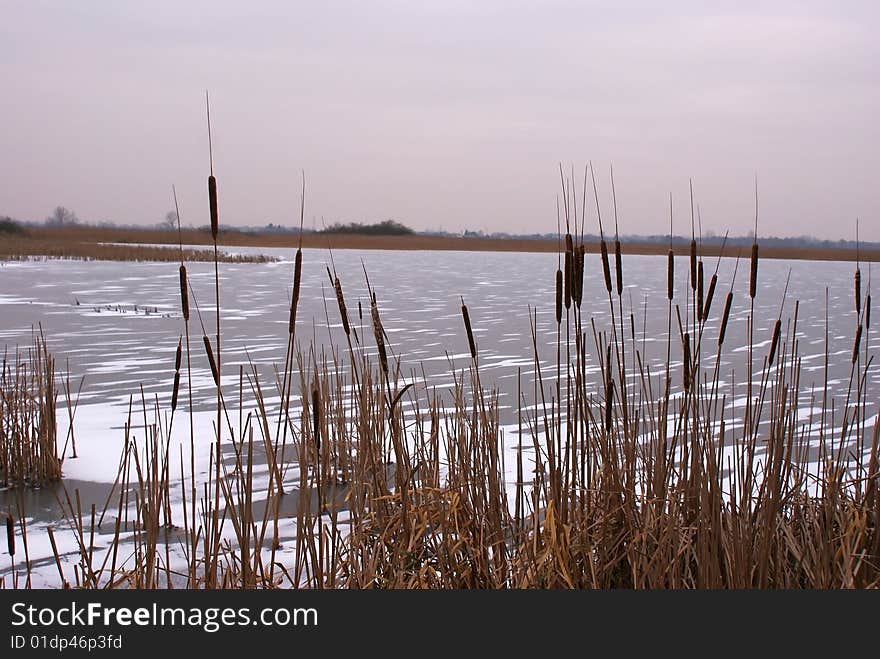 Frozen lake