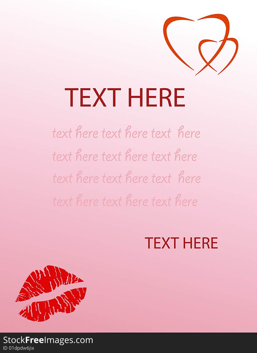 Valentine's love letter vector illustration