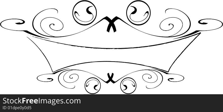 Black and white vector ornate frame EPS 8