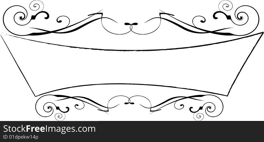 Black And White Vector Ornate Frame