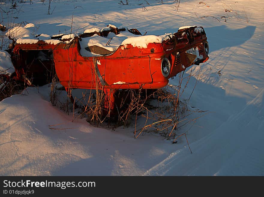 Old Broken And Abandoned Car