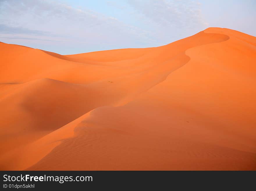 Sahara desert - magic colors during sunrise