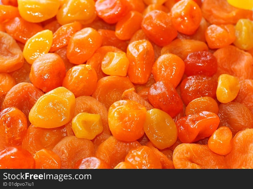 Dried apricots and citrus