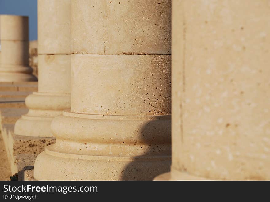 Ruins of an ancient Caesaria, city - a residence of Pontius Pilate, the procurator of Judea. Ruins of an ancient Caesaria, city - a residence of Pontius Pilate, the procurator of Judea