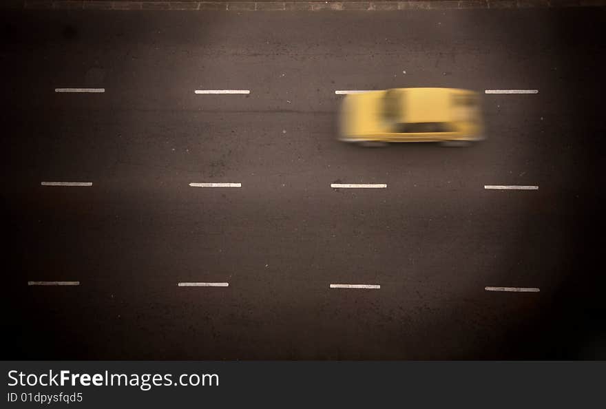 A car on the street