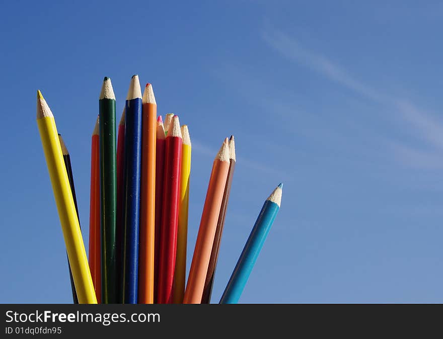 Objects and blue sky